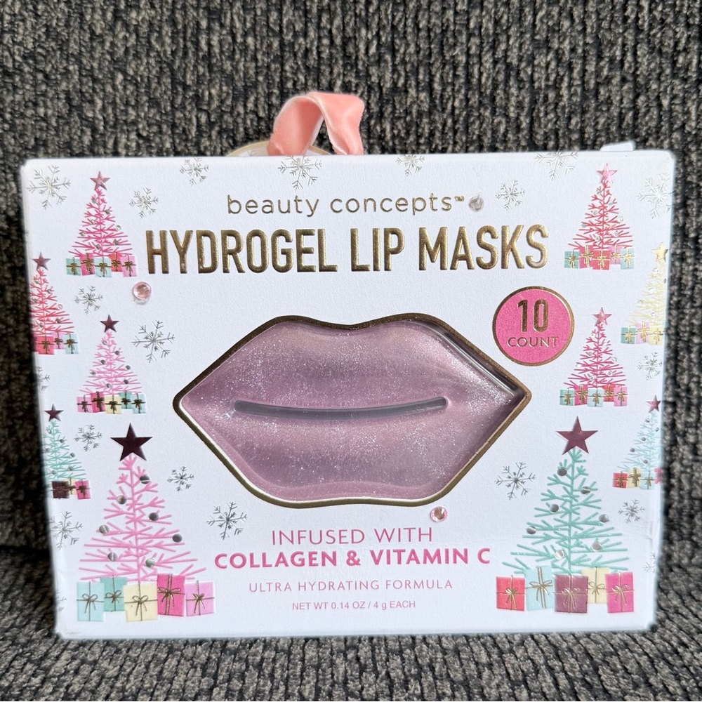 beauty concepts Pink Hydrogel Lip Masks - Collagen + Vitamin C (10 Count) - Picture 2 of 3